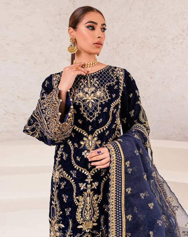 PRESERNTING NEW EID COLLECTION WITH EMBROIDERY SEQUENSE WORK CHINON TOP-PENT WITH DUPATTA