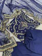 PRESERNTING NEW EID COLLECTION WITH EMBROIDERY SEQUENSE WORK CHINON TOP-PENT WITH DUPATTA