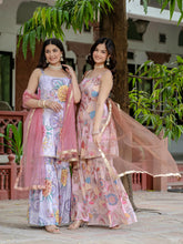 PARTY WEAR HERE, EXCLUSIVE 3 PIECES KURTI, PLAZZO DUPATTA IS COMING WITH HAND WORK AND FANCY LACE BORDER