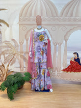PARTY WEAR HERE, EXCLUSIVE 3 PIECES KURTI, PLAZZO DUPATTA IS COMING WITH HAND WORK AND FANCY LACE BORDER
