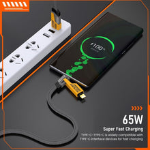 4 in 1 Fast Charging Cable With Multiport USB-C to Type C