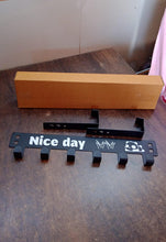 Heavy-Duty Carbon Steel Door Hook Hanger Rack (1 pc / 6 Hook / Black)